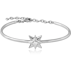 STERLING 925 SILVER RHODIUM PLATED BANGLE