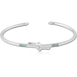 STERLING 925 SILVER RHODIUM PLATED BANGLE