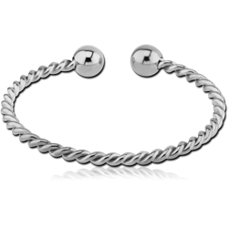 SURGICAL STEEL GRADE 316L TWISTED WIRE BANGLE