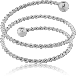 SURGICAL STEEL GRADE 316L TWISTED WIRE BANGLE