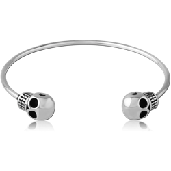 SURGICAL STEEL GRADE 316L BANGLE - SKULL