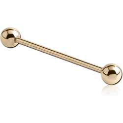 14 KARAT GOLD YELLOW MICRO BARBELL