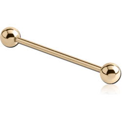 18 KARAT GOLD YELLOW MICRO BARBELL