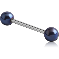 SURGICAL STEEL GRADE 316L BARBELL WITH ANODISED BALL