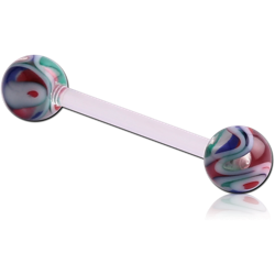 UV POLYMER FLEXIBLE BARBELL WITH JAW BREAKERS BALL