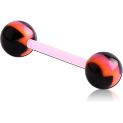 UV POLYMER FLEXIBLE BARBELL WITH ZIGZAG BALL