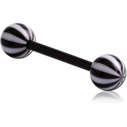 UV POLYMER FLEXIBLE BARBELL WITH MULTI-STRIPE BALL