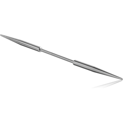 SURGICAL STEEL GRADE 316L BARBELL WITH LONG SPIKES