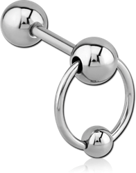 SURGICAL STEEL GRADE 316L RING BELL BARBELL