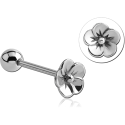 SURGICAL STEEL GRADE 316L FLOWER BARBELL