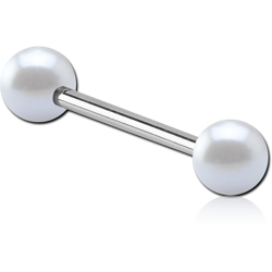 SURGICAL STEEL GRADE 316L BARBELL WITH SHINY PASTEL BALL