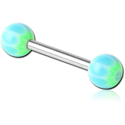 SURGICAL STEEL GRADE 316L BARBELL WITH UV WEB BALL
