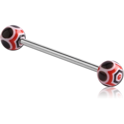 SURGICAL STEEL GRADE 316L BARBELL WITH UV WEB BALL