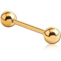 GOLD PVD COATED TITANIUM ALLOY MICRO BARBELL