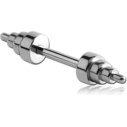SURGICAL STEEL GRADE 316L MICRO BARBELL WITH MINI DUMBBELLS