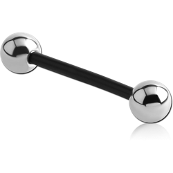 SYNTHETIC FLUOROPOLYMER BARBELL WITH TITANIUM ALLOY BALLS
