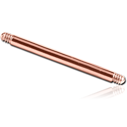 ROSE GOLD PVD COATED SURGICAL STEEL GRADE 316L BARBELL PIN