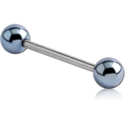 TITANIUM ALLOY BARBELL WITH ANODISED BALLS