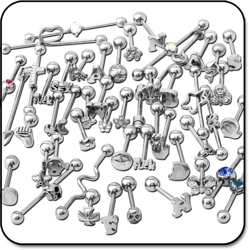 VALUE PACK OF MIX SURGICAL STEEL GRADE 316L BARBELLS