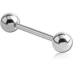 14 KARAT WHITE GOLD BARBELL