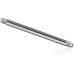 14 KARAT GOLD WHITE MICRO BARBELL PIN