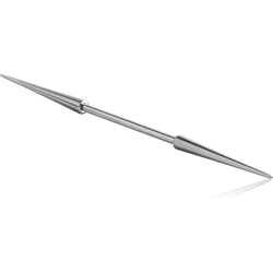 STERILE SURGICAL STEEL GRADE 316L BARBELL WITH LONG CONES