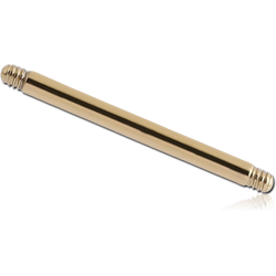 ZIRCON GOLD PVD COATED TITANIUM ALLOY BARBELL PIN
