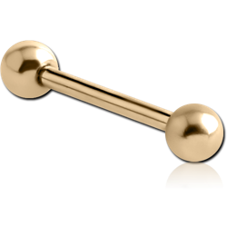 ZIRCON GOLD PVD COATED TITANIUM ALLOY MICRO BARBELL