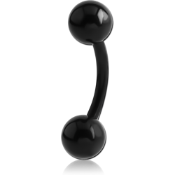 BLACK PVD COATED SURGICAL STEEL GRADE 316L CURVED BARBELL