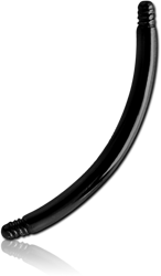 BLACK PVD COATED SURGICAL STEEL GRADE 316L MICRO CURVED BARBELL PIN