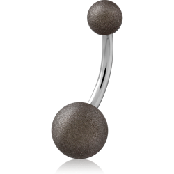 SURGICAL STEEL GRADE 316L NAVEL BANANA SAND BLAST BALL