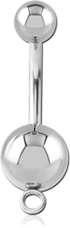 SURGICAL STEEL GRADE 316L NAVEL BANANA WITH HOOP