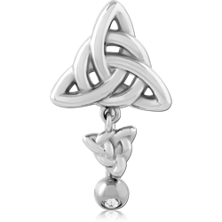 SURGICAL STEEL GRADE 316L DOUBLE JEWELED NAVEL BANANA