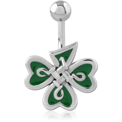 SURGICAL STEEL GRADE 316L JEWELED NAVEL BANANA