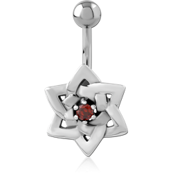 SURGICAL STEEL GRADE 316L JEWELED NAVEL BANANA