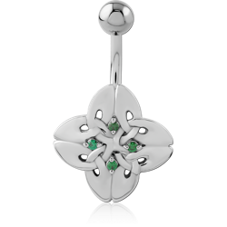 SURGICAL STEEL GRADE 316L JEWELED NAVEL BANANA