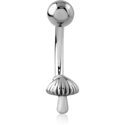 SURGICAL STEEL GRADE 316L JEWELED NAVEL BANANA