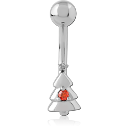 SURGICAL STEEL GRADE 316L JEWELED NAVEL BANANA