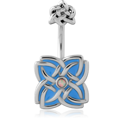 SURGICAL STEEL GRADE 316L JEWELED NAVEL BANANA