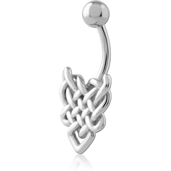 SURGICAL STEEL GRADE 316L JEWELED NAVEL BANANA