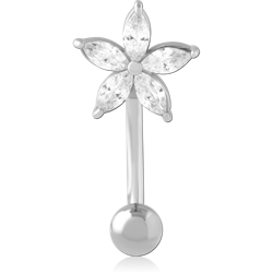 SURGICAL STEEL GRADE 316L JEWELED NAVEL BANANA