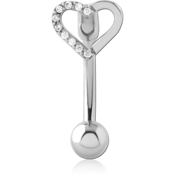 SURGICAL STEEL GRADE 316L JEWELED NAVEL BANANA