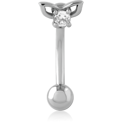 SURGICAL STEEL GRADE 316L JEWELED NAVEL BANANA
