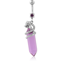 SURGICAL STEEL GRADE 316L JEWELED NAVEL BANANA