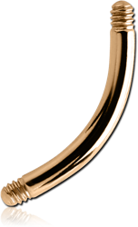 GOLD PVD 18K COATED SURGICAL STEEL GRADE 316L MICRO CURVED BARBELL PIN