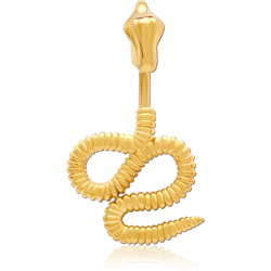 GOLD PVD COATED BASE METAL NAVEL BANANA