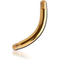 GOLD PVD COATED SURGICAL STEEL GRADE 316L MICRO CURVED BARBELL PIN
