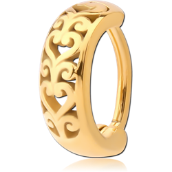 GOLD PVD COATED SURGICAL STEEL GRADE 316L BELLY CLICKER