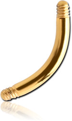 GOLD PVD COATED TITANIUM ALLOY MICRO CURVED BARBELL PIN