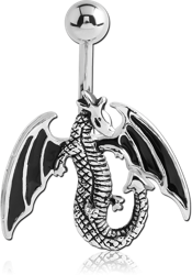 RHODIUM PLATED BASE METALD NAVEL BANANA